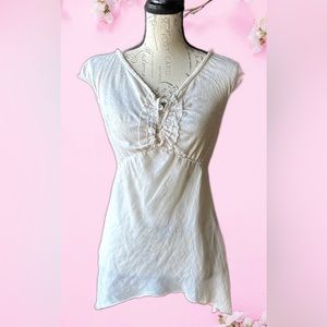 Max Studio Sleeveless Ruffle Tie-Front Tunic Top (M) NWT